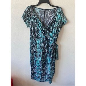 Studio Tiana Snakeskin Wrap Dress Size M